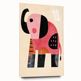 Modern Geometric Elephant Girls Room Wall Art – Kids Art Print