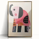 Modern Geometric Elephant Girls Room Wall Art – Kids Art Print