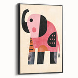 Modern Geometric Elephant Girls Room Wall Art – Kids Art Print