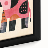 Modern Geometric Elephant Girls Room Wall Art – Kids Art Print
