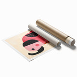 Modern Geometric Elephant Girls Room Wall Art – Kids Art Print