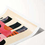 Modern Geometric Elephant Girls Room Wall Art – Kids Art Print