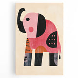 Modern Geometric Elephant Girls Room Wall Art – Kids Art Print