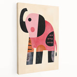 Modern Geometric Elephant Girls Room Wall Art – Kids Art Print