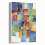 Vibrant Geometric Wall Art – Multicolor Modern Canvas Print
