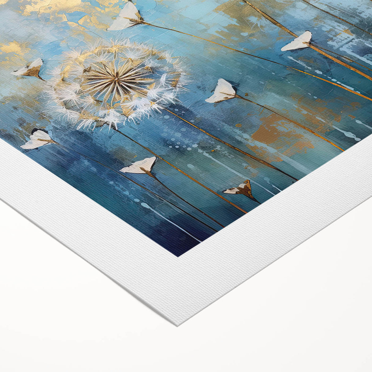Abstract floral design on rolled canvas, showcasing vibrant colors and intricate patterns, ideal for contemporary home decor. Packaged securely in a cardboard tube for safe transport, perfect for art enthusiasts seeking unique wall art.