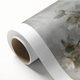 Vibrant abstract floral design on rolled canvas, showcasing rich colors and intricate patterns, perfect for enhancing modern home decor.