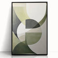Framed abstract minimalist wall art in black acrylic, showcasing geometric shapes and clean lines, perfect for modern home decor. Ideal for enhancing contemporary spaces.