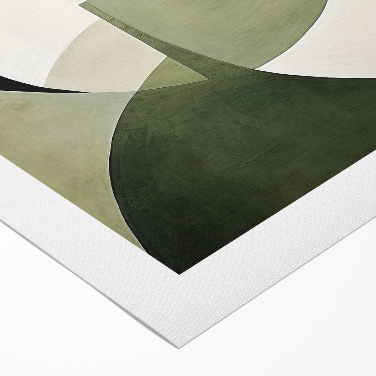 Abstract minimalist wall art on rolled canvas, showcasing soft pastel colors and geometric patterns, ideal for modern decor. Packaged securely in a cardboard tube for safe delivery.