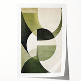 Abstract minimalist wall art print showcasing soft pastel colors and geometric shapes, elegantly rolled and packaged in a protective cardboard tube for easy display. Perfect for modern home decor and art enthusiasts.
