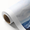 Contemporary Abstract Canvas – Blue and Silver Mountain Art