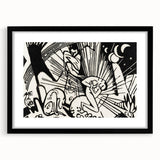Modern Expressionism Wall Art | Abstract Black and White Print