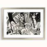 Modern Expressionism Wall Art | Abstract Black and White Print