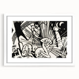 Modern Expressionism Wall Art | Abstract Black and White Print