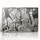 Modern Expressionism Wall Art | Abstract Black and White Print