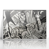 Modern Expressionism Wall Art | Abstract Black and White Print