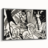Modern Expressionism Wall Art | Abstract Black and White Print