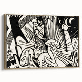 Modern Expressionism Wall Art | Abstract Black and White Print