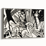 Modern Expressionism Wall Art | Abstract Black and White Print