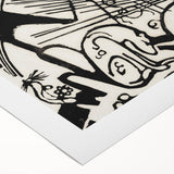 Modern Expressionism Wall Art | Abstract Black and White Print