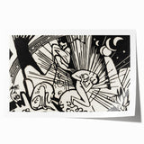 Modern Expressionism Wall Art | Abstract Black and White Print