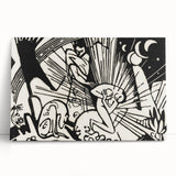 Modern Expressionism Wall Art | Abstract Black and White Print