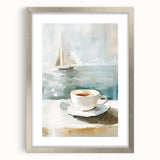 Textured abstract art print in silver frame, featuring swirling gray and white patterns, suitable for bedroom decor.