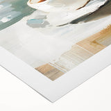 Art deco poster featuring a stylized cocktail glass, in muted gold and black tones on rolled canvas.