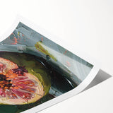 Extra large rolled print featuring line art of flowers in black on a white background, ideal for large living room wall art.