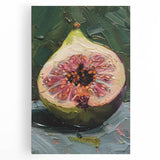 Black and white large art canvas featuring assorted fruits, ideal for kitchen wall art.