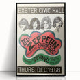 Led Zeppelin Exeter Civic Hall 1968 Poster | Retro Music Wall Art