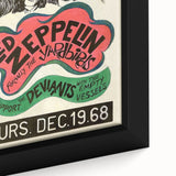 Led Zeppelin Exeter Civic Hall 1968 Poster | Retro Music Wall Art