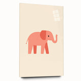 Minimalist Pink Elephant Girls Room Wall Art – Kids Art Print
