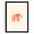 Minimalist Pink Elephant Girls Room Wall Art – Kids Art Print