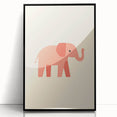 Minimalist Pink Elephant Girls Room Wall Art – Kids Art Print