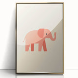 Minimalist Pink Elephant Girls Room Wall Art – Kids Art Print