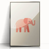 Minimalist Pink Elephant Girls Room Wall Art – Kids Art Print