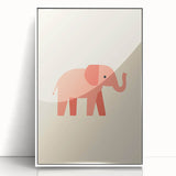 Minimalist Pink Elephant Girls Room Wall Art – Kids Art Print