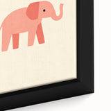 Minimalist Pink Elephant Girls Room Wall Art – Kids Art Print
