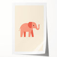 Minimalist Pink Elephant Girls Room Wall Art – Kids Art Print