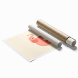 Minimalist Pink Elephant Girls Room Wall Art – Kids Art Print