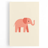 Minimalist Pink Elephant Girls Room Wall Art – Kids Art Print
