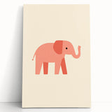 Minimalist Pink Elephant Girls Room Wall Art – Kids Art Print
