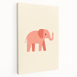 Minimalist Pink Elephant Girls Room Wall Art – Kids Art Print
