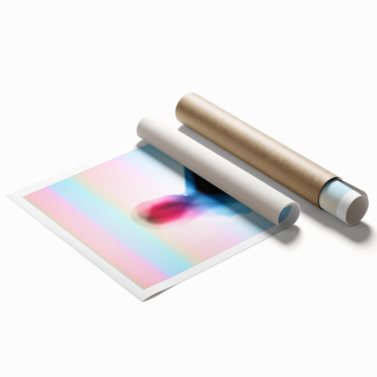 Color Veil – Emotive Minimalist Figure Wall Art with Pastel Glow