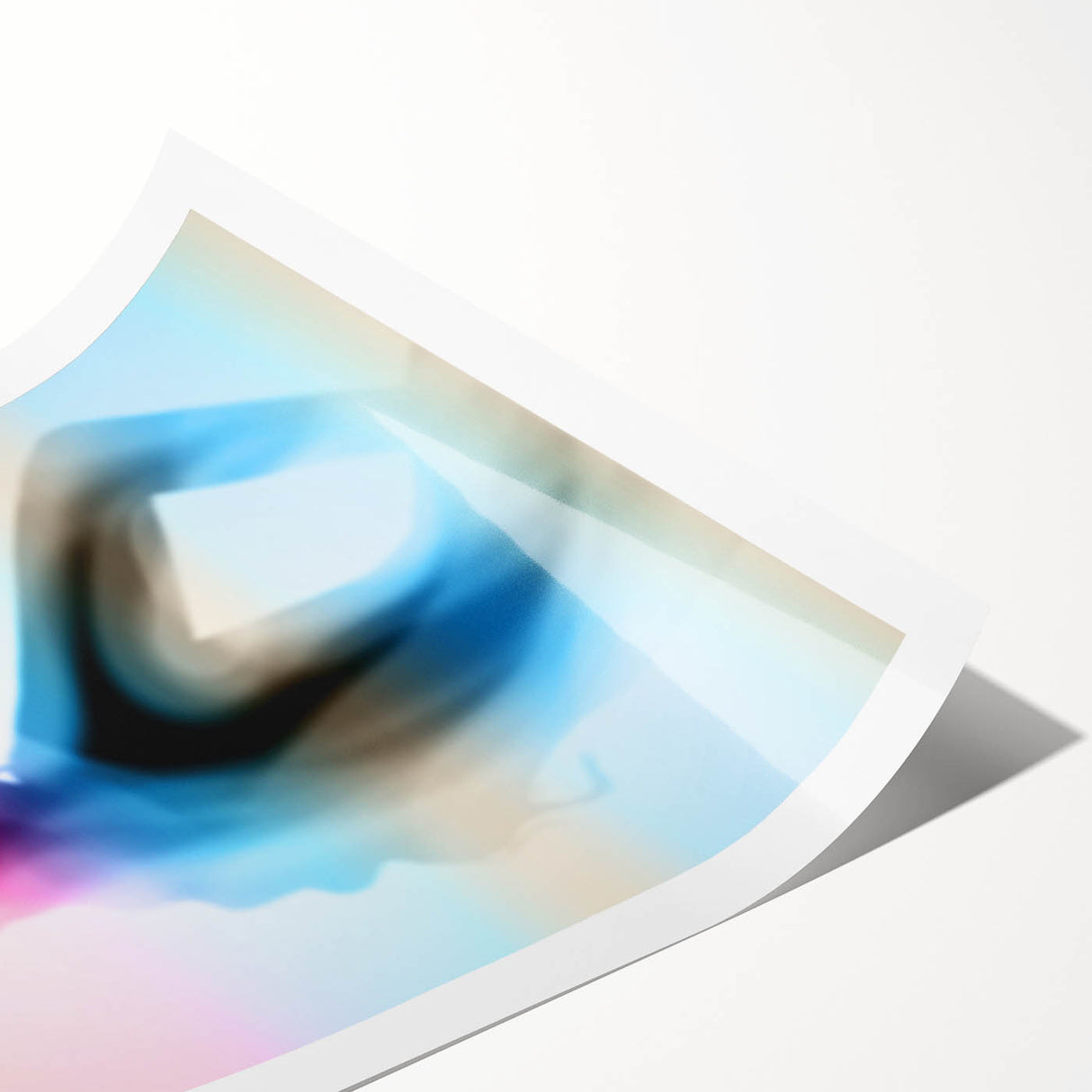 Color Veil – Emotive Minimalist Figure Wall Art with Pastel Glow