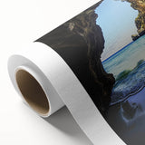 Rolled canvas art showcasing a stunning landscape of caves, featuring earthy tones and intricate details, ideal for enhancing home decor and artistic spaces.