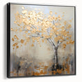 Elegant Dining Room Wall Art – Gold Tree Canvas Print