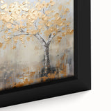 Elegant Dining Room Wall Art – Gold Tree Canvas Print