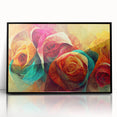 Vibrant Abstract Roses – Modern Multicolor Wall Art for Living Room
